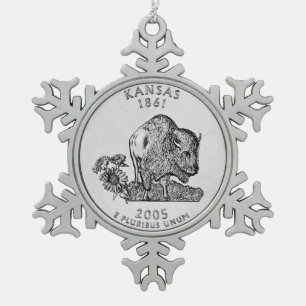 Ornement Flocon De Neige Quart de Kansas
