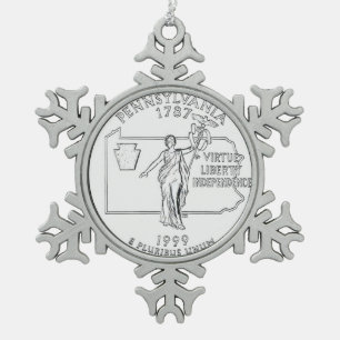 Ornement Flocon De Neige Quarter d'État de Pennsylvanie