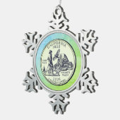 Ornement Flocon De Neige Quartier d'État de Californie (Vue impression)