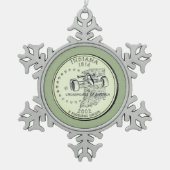 Ornement Flocon De Neige Quartier d'état de l'Indiana (Devant)