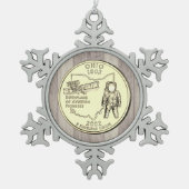 Ornement Flocon De Neige Quartier d'État de l'Ohio (Devant)