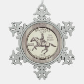 Ornement Flocon De Neige Quartier d'État du Delaware (Devant)