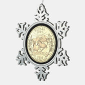 Ornement Flocon De Neige Quartier d'État du Nevada (Vue impression)