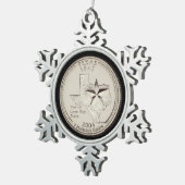 Ornement Flocon De Neige Quartier d'état du Texas (Vue impression)