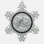 Ornement Flocon De Neige Quartier national du Mississippi teinté (Devant)