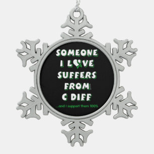 Ornement Flocon De Neige Quelqu'un que j'aime...C Diff Snowflake Pewter Noë