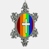 Ornement Flocon De Neige Rainbow Cross ROY G BIV (Gauche)