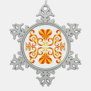 Ornement Flocon De Neige Rainbow Heart and Lily