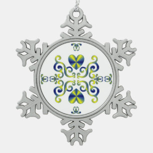 Ornement Flocon De Neige Rainbow Heart et Lily