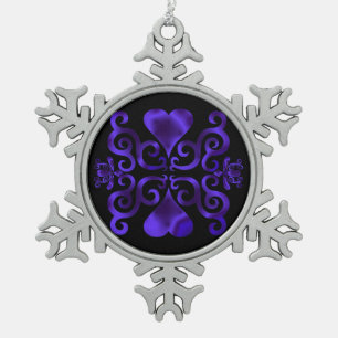 Ornement Flocon De Neige Rainbow Heart et Lily