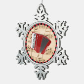 Ornement Flocon De Neige Red Accordion, design populaire, (Vue impression)