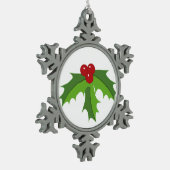Ornement Flocon De Neige Red Berry Holly (Gauche)