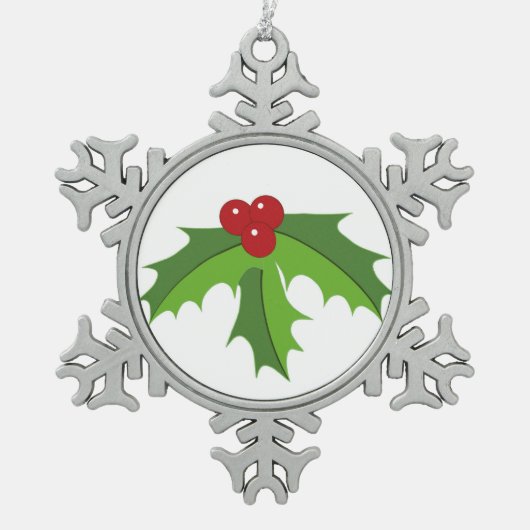 Ornement Flocon De Neige Red Berry Holly (Devant)
