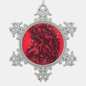 Ornement Flocon De Neige Red Christmas Ornament Bull course Starry Night (Devant)