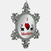 Ornement Flocon De Neige Red Heart Monkeys (Gauche)