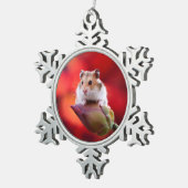 Ornement Flocon De Neige Red Lotus Bud Hamster (Vue impression)
