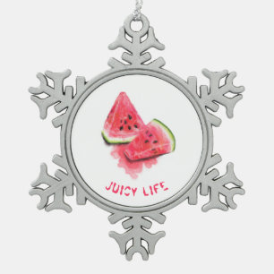 Ornement Flocon De Neige Red Sweet Juicy Watermelon
