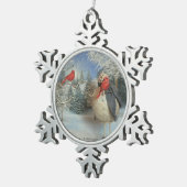 Ornement Flocon De Neige Refroidissement avec des amis (Vue impression)