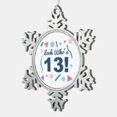 Ornement Flocon De Neige Regardez qui a 13 ans (Vue impression)