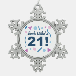 Ornement Flocon De Neige Regardez qui a 21 ans