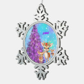 ORNEMENT FLOCON DE NEIGE REINDEER'S SNOWFLAKE ORNAMENT PERSONALIZED (Vue impression)