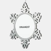 Ornement Flocon De Neige Remove This Text & Add Your Own Design (Vue impression)