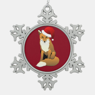 Ornement Flocon De Neige Renard de Noël