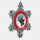 Ornement Flocon De Neige Renne (Gauche)