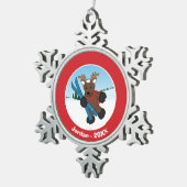 Ornement Flocon De Neige Renne (Vue impression)