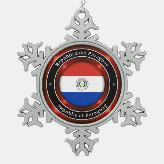 Ornement Flocon De Neige Republic of Paraguay (Devant)