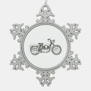 Ornement Flocon De Neige Réservoirs et défenses verts de moto sportive 19