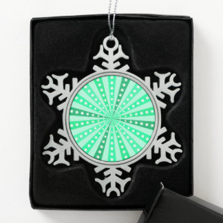 Ornement Flocon De Neige Retro Starburst Background - Green