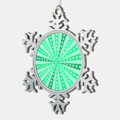 Ornement Flocon De Neige Retro Starburst Background - Green (Vue impression)
