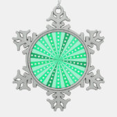 Ornement Flocon De Neige Retro Starburst Background - Green (Devant)