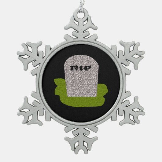 Ornement Flocon De Neige RIP Tombstone Orament (Devant)