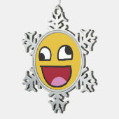 Ornement Flocon De Neige rire l'emoji bruyant (Vue impression)
