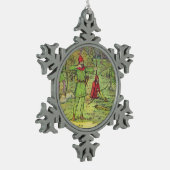 Ornement Flocon De Neige Robin des Bois dans la forêt (Gauche)
