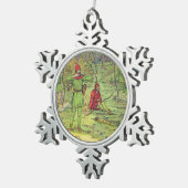Ornement Flocon De Neige Robin des Bois dans la forêt (Vue impression)
