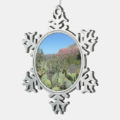 Ornement Flocon De Neige Rochers rouges et cactus I (Vue impression)