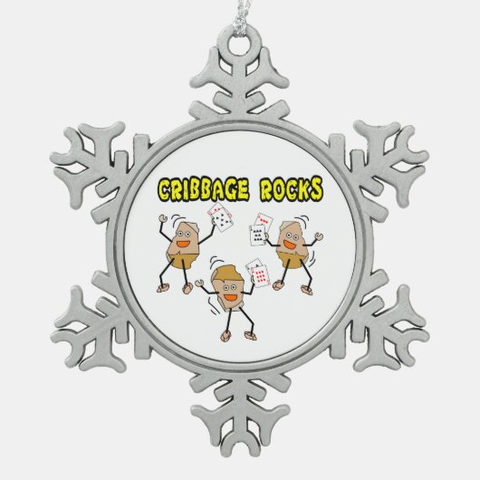 Ornement Flocon De Neige Rocks de Cribbage (Devant)