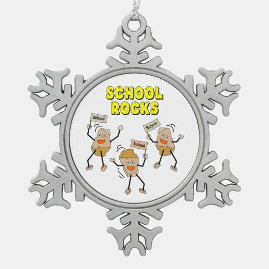 Ornement Flocon De Neige Rocks scolaires (Devant)