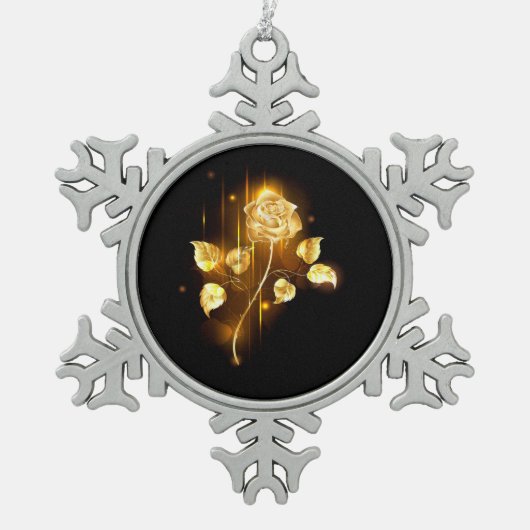 Ornement Flocon De Neige Rose d'or ( rose d'or ) (Devant)