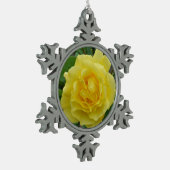 Ornement Flocon De Neige Rose jaune (Gauche)