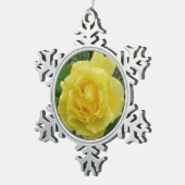 Ornement Flocon De Neige Rose jaune (Vue impression)