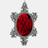 Ornement Flocon De Neige Rose rouge (Gauche)
