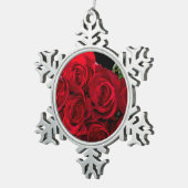 Ornement Flocon De Neige Rose rouge (Vue impression)
