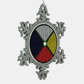 Ornement Flocon De Neige Roue perlée de médecine (Gauche)