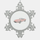 Ornement Flocon De Neige Rouge classique 1972 Jaguar XKE - Top (Devant)