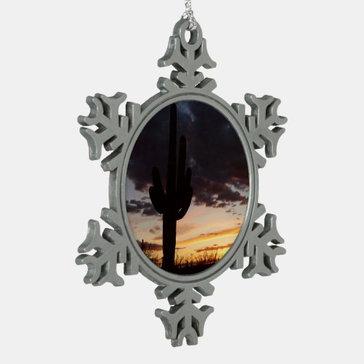 Ornement Flocon De Neige Saguaro Sunset III Arizona Desert Paysage (Gauche)