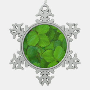 Ornement Flocon De Neige Saint Basil Tulsi Green Mint Feuilles